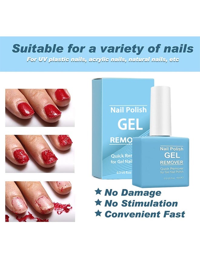 Nail Polish Gel Remover, Quick Remover for Gel Nail Polish, No Need for Foil, Quick & Easy Polish Remover In 3-5 Minutes, No Need Soaking Or Wrapping, Safe & Gentle with Cuticle Pusher & Scraper（Note: Nail File Color is Random） - Image 5